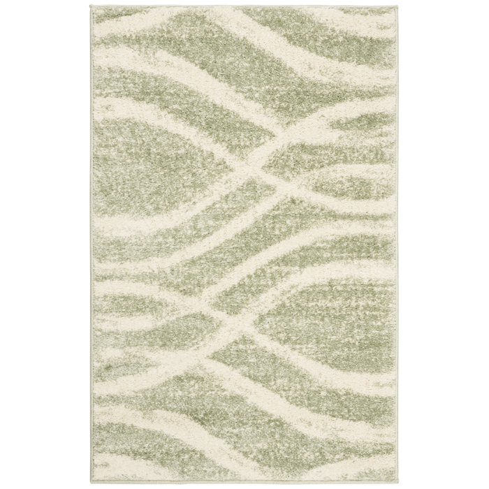 Wrought Studio Shelva Abstract Beige/Green Area Rug & Reviews Wayfair